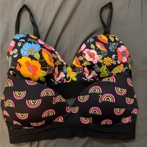 PINK Victoria's Secret Floral and Rainbow Bralette